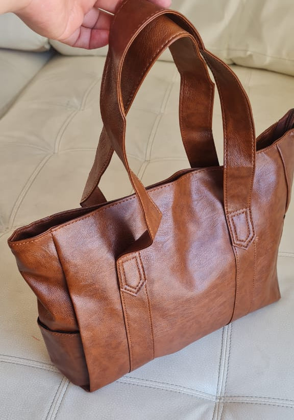 Cartera de Cuero Marrón