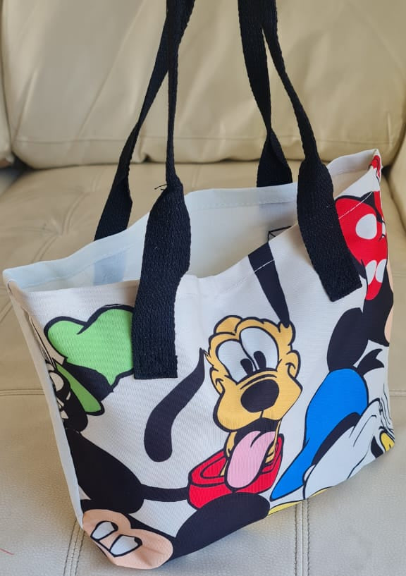 Bolso Tote Mickey Mouse Clásico Blanco y Negro